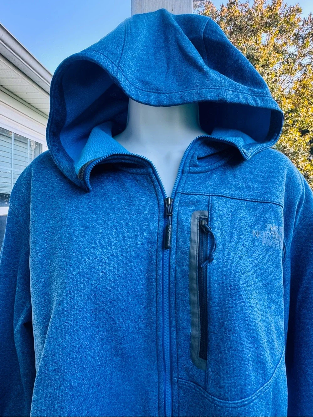 THE NORTHFACE Canyon Land Men's Royal Blue Full‑Zip Hooded Performance Jacket